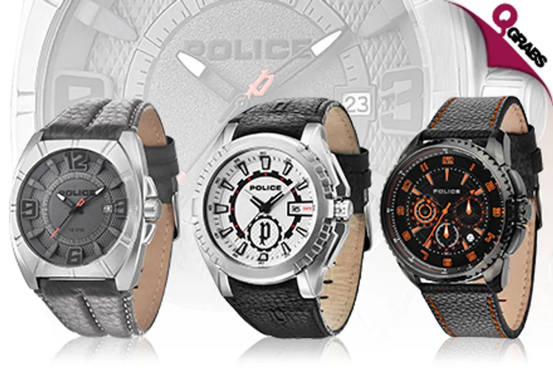 From QR319 Embrace the Masculine with Men’s Police Watches - Choose from 6 Slick Designs! (Up to QR1155 Value)